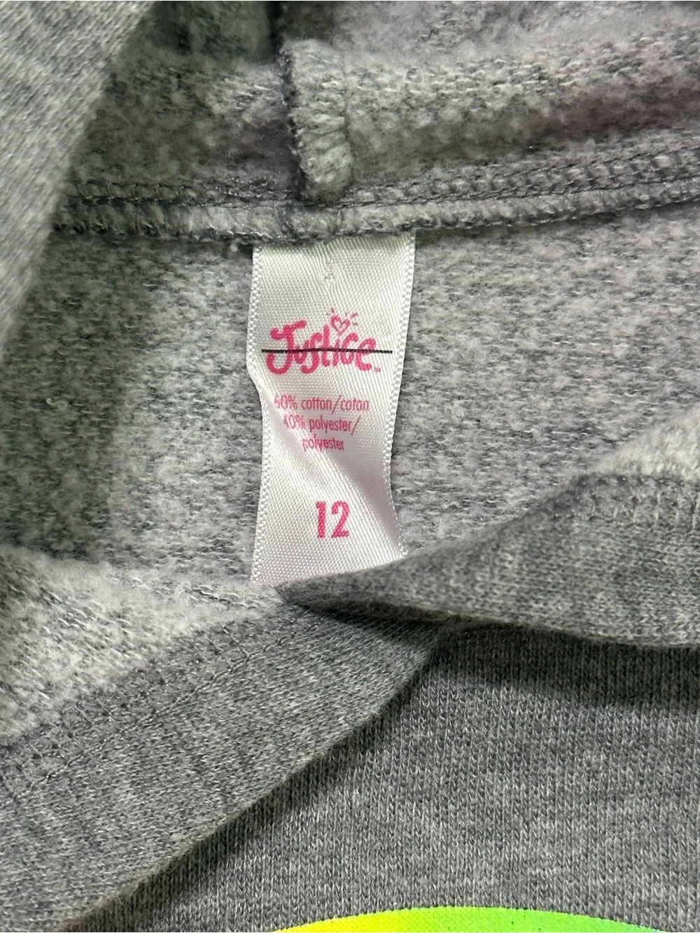 Justice Gray Hoodie with Rainbow Logo